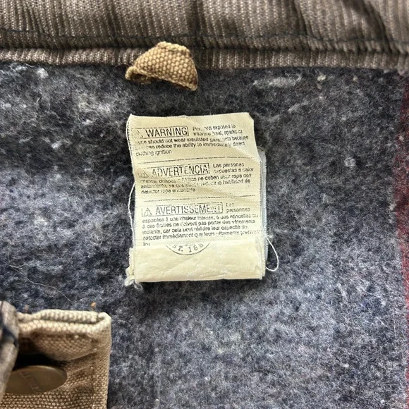 Vintage Carhartt C02CHT Duck Blanket-Lined Chore Coat USA Made XL Brown - Picture 9 of 9